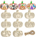 80PCS Wooden Halloween Decoration Pumpkins Ornaments to Paint Happy Halloween by Sophena