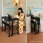 GreenForest Folding Desk with Wheels, 31.5" Rolling Table - Image 6