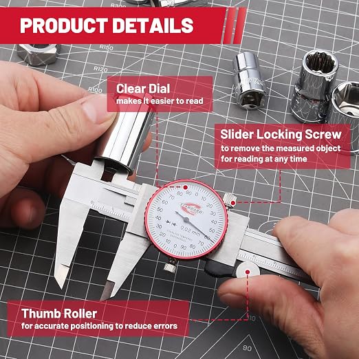 Metric Dial Caliper 0-150mm Precision Measuring Tool | ±0.02mm Accuracy - Image 4