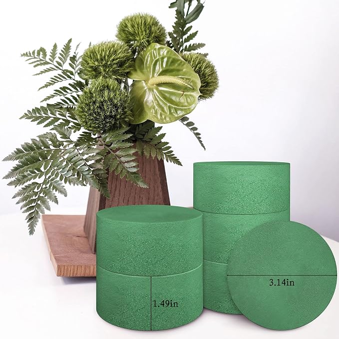 6 Packs Round Floral Foam Blocks，3'' Large Dry Floral Foam - Image 6