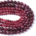 45pcs 8mm Natural Garnet Jade Gemstone Round Loose Spacer Beads - Image 3