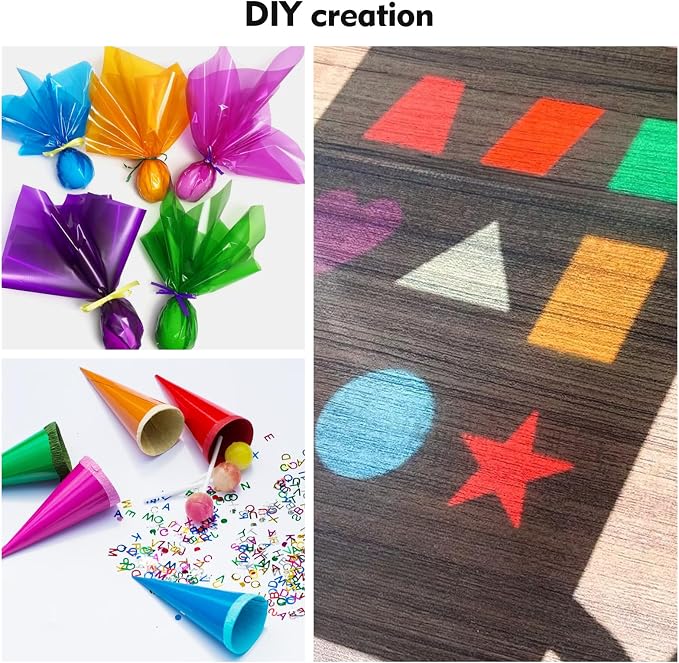 CdbC Colored Cellophane Sheets Colored Cellophane Transparent Gift Packaging 120 - Image 4