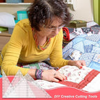 Watersay 3 Pcs 30° 45° 60° Quilting Rulers Triangle 10 Inches Templates Acrylic - Image 5