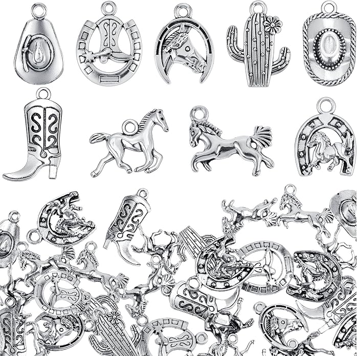 MTLEE 100 Pieces Western Cowboy Charms by MTLEE