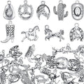 MTLEE 100 Pieces Western Cowboy Charms by MTLEE