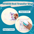 HTVSTD Glow in The Dark Jellyfish Heat Transfer Vinyl 6pcs 12×10in | Luminous - Image 3