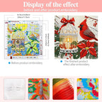 Zhenqing Christmas Cardinal Stamped Cross Stitch Kit - Image 2