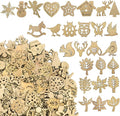 DIYOMR 200Pcs Hollow Wood Pieces Unfinished Wooden Vintage Embellishments by DIYOMR