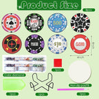 Cumule 8 Pcs Casino Diamond Art Coasters Kits - Image 2