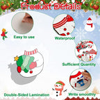 60pcs Christmas Theme Cutouts Snowman Bulletin Board Decorations Xmas Snowman - Image 3