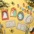 Simgoing 12 Set Wood Ghost DIY Frames Decorating Craft - Image 4
