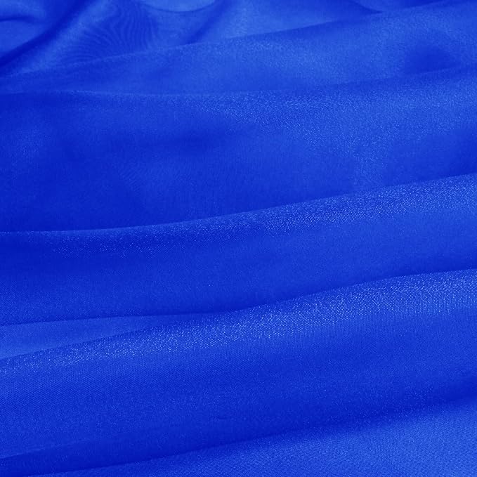 VACVELT Royal Blue Sheer Organza Fabric by The Yard 60" Wide | Semi-Transparent - Image 7