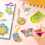 FFNIU Diamond Art for Kids, 15 Pack Diamond Art Painting Keychains, DIY Gem 5D - Image 7
