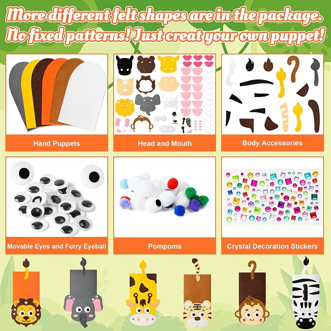 WATINC 12Pcs Hand Puppet Making Kit - Image 3