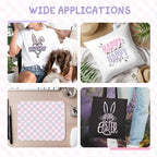 Tintnut Pink Purple Plaid Heat Transfer Vinyl, PU HTV Sheets, easy cut & weed - Image 6