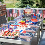 Qyeahkj 100 Pcs 4th of July Party Plates and Napkins Tableware Set American - Image 6