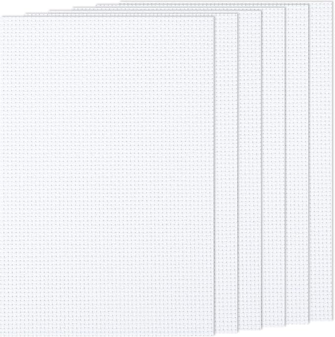 6 PCS Cross Stitch Aida Fabric 14 Count, 18 by 12 Inch, Classic Reserve Cross by MYFAMIREA