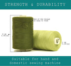 BlesSew Sewing Thread in Green Color Tones – 6 Spools of Polyester Thread - Image 4