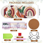 Temlum 6 Pcs Diamond Painting Coasters - Image 2