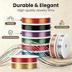 10 Rolls 24 Gauge Copper Jewelry Wire Kit Non-Tarnish - Image 3