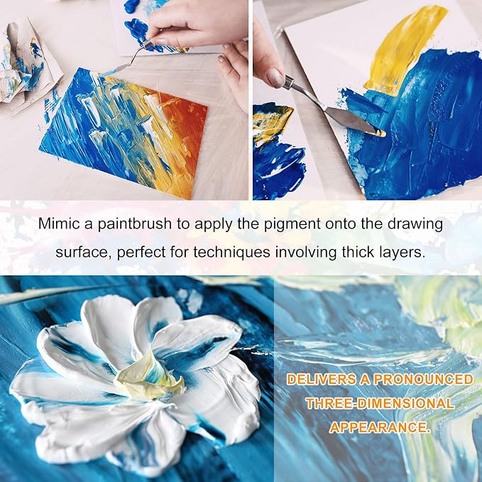 HARFINGTON Palette Knife Painting Tool 1.73" x 0.63" Stainless Steel Teardrop - Image 6