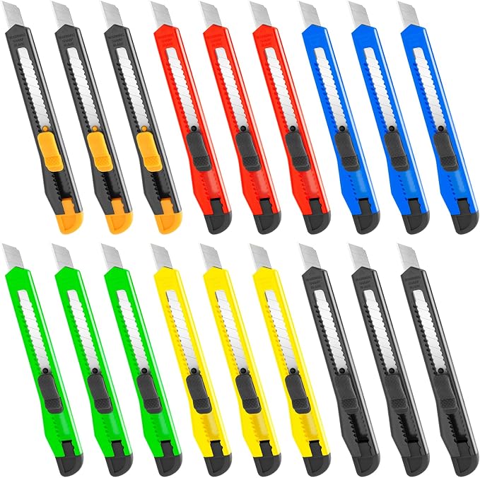 18 Pack Box Cutter, Utility Knife by TIFICAL