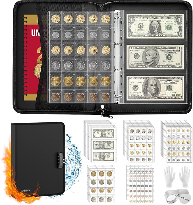 Coin Collection Book with 520 Pockets Coin Holders, Coin Albums by Unknown