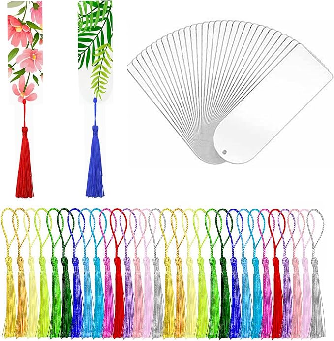 30Pcs Clear Acrylic Bookmark Blanks by GetALift
