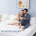 Sunflower Full Mattress Pad, Hypoallergenic Cotton Mattress Cover, 18-22" Extra - Image 5