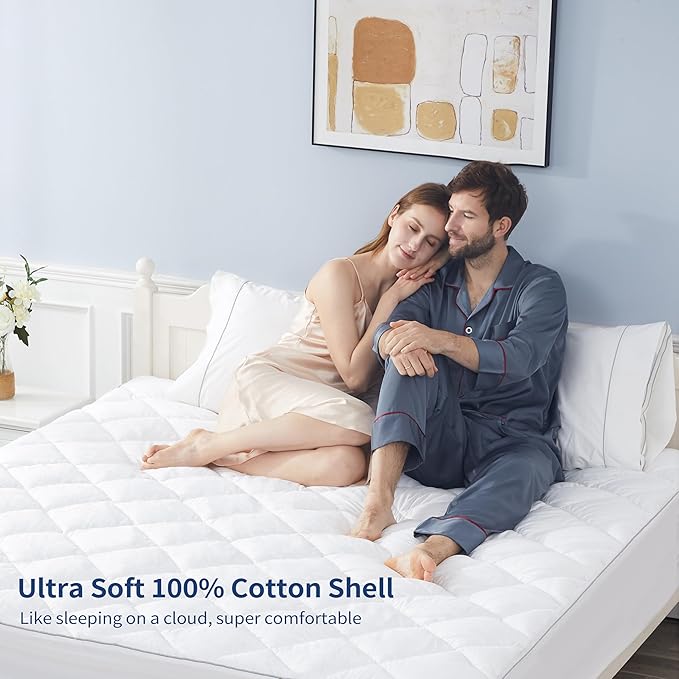 Sunflower California King Mattress Pad Cover, Cotton Mattress Cover - Image 3