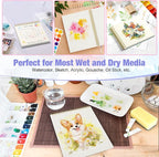 Creazic Watercolor Paper Pad, 5.5"x8.5" 140lb/300g Cold Press Watercolor - Image 5