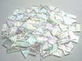 Iridescent Textured Cathedral Glass Mosaic Tiles, 200g Transparent Stained by Unknown