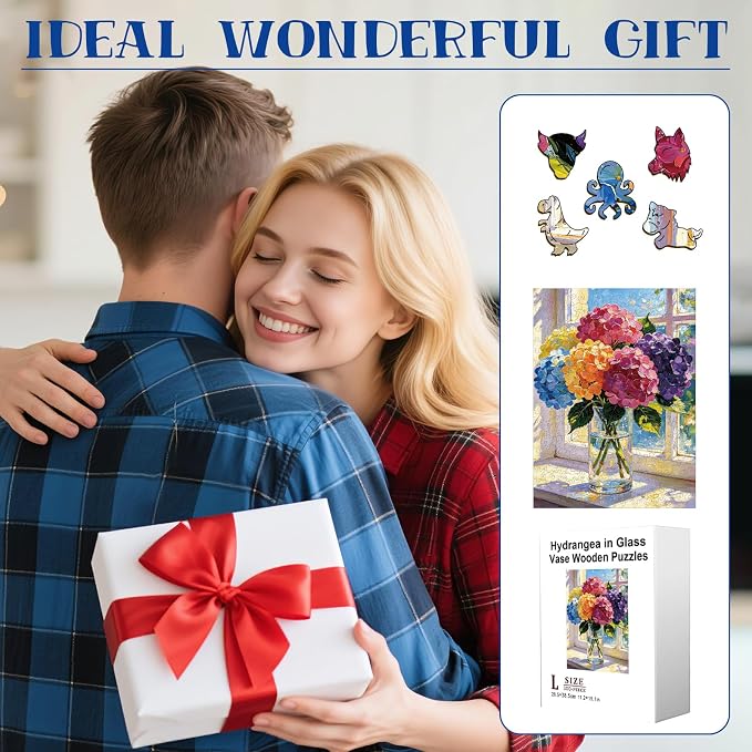 300pcs Wooden Puzzles for Adults Unique Animal Shaped Pieces | Colorful Plant - Image 7