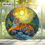 3D Effect Printed Tiger Christmas Acrylic Ornament, Majestic Tiger Ornaments - Image 3
