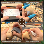 TEKCHIC Wood Carving Kit for Beginners | Dolphin DIY Whittling Knife Set - Image 5
