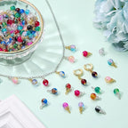 150Pcs Crystal Dangle Charms for Jewelry Making Crackle Bulk Small Cute Charms - Image 5