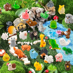 ywevyezc 42 Pcs Mini Resin Animals 42 Styles Resin Animals Figurines Bulk - Image 5