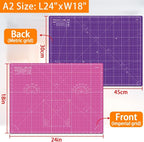 Self Healing Cutting Mat A2 18"x 24" Double Sided Pink Mat - Image 3