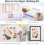 Aboofx Paper Making Kit, A5 & A6 Size Paper Making Screen Frame Kit, Wooden - Image 3