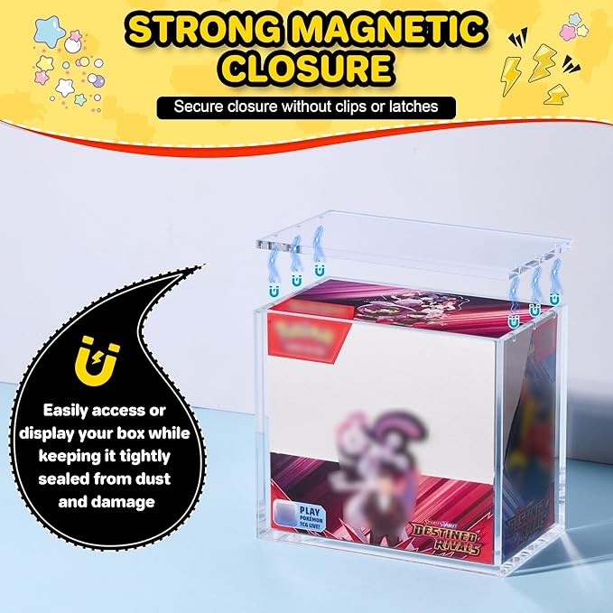 PKMN Booster Box Acrylic Case, 5MM Acrylic Display Case, Dustproof and - Image 3