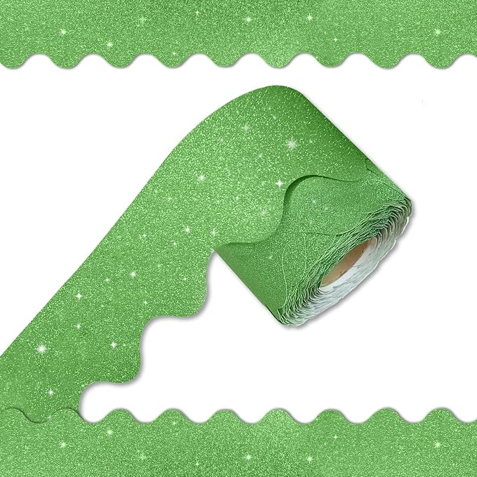 70Ft Shine Bulletin Board Borders，Scalloped Poster Boards Decorations Trim by Unknown