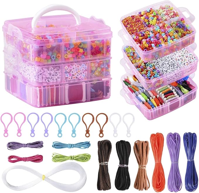 Peirich Bracelets Making Bead Kits, Includes 44 Colors Embroidery Floss by Peirich