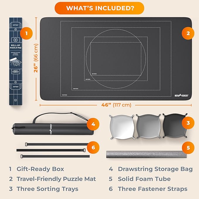 The Original Newverest Jigsaw Puzzle Mat Roll Up, Saver Pad 46” x 26” Portable - Image 8