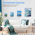 Gotideal Canvas for Painting, Blank Painting Canvases for Acrylic, Art Supplies - Image 3