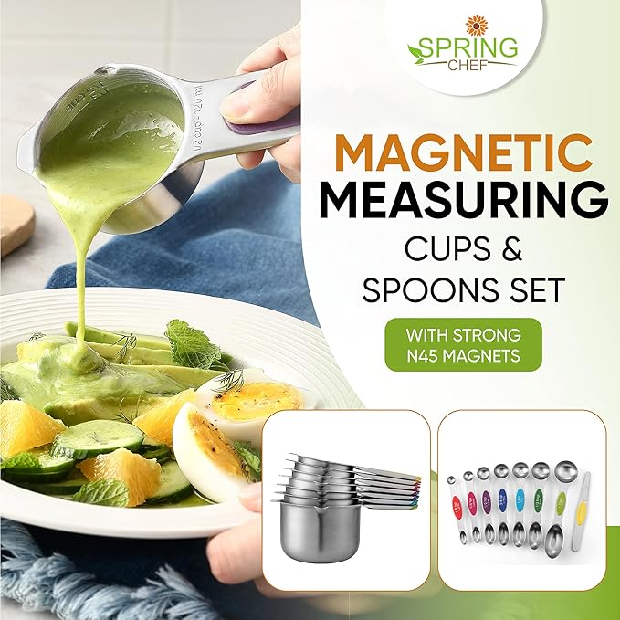 Spring Chef 15 Magnetic Measuring Cups & Spoons Set - Image 3