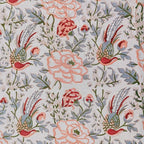 E-Tailor® Hand-Block Printed Pre-Cut Floral Cotton Fabric - Image 2