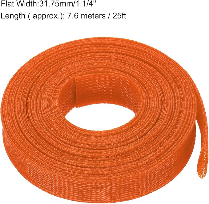 uxcell Expandable Sleeving, 1 1/4-inch 25ft Cable Sleeve - Image 3