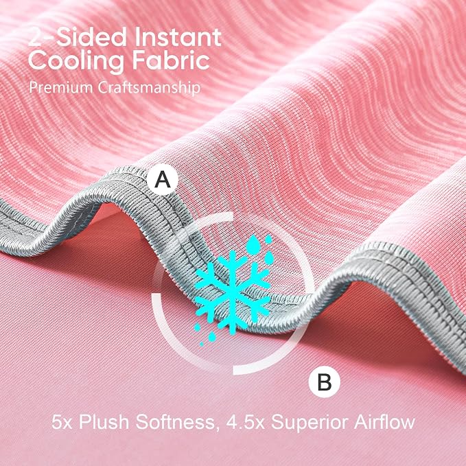KMUSET Cooling Blanket Twin, Double Sided Summer Cooling Blankets - Image 3