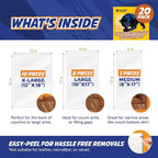 20 Pack Cat Scratch Furniture Protector Tape Sheets, Double-Sided Sticky - Image 5