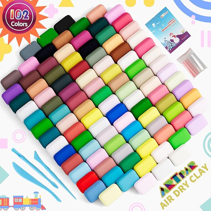 ARTPAR Air Drying Clay Kids 102 Colors, Modeling Magic Clay Kit - Image 2